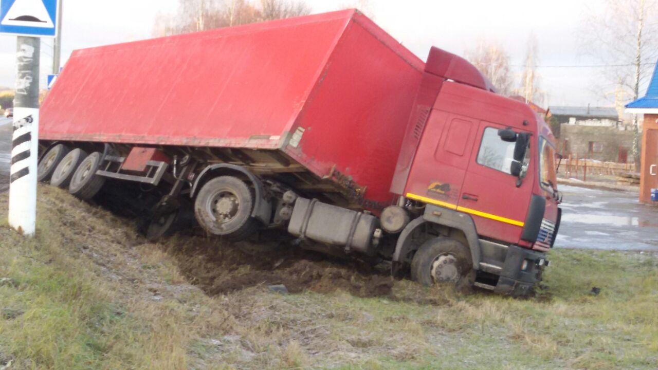 Подъем из кювета МАЗ